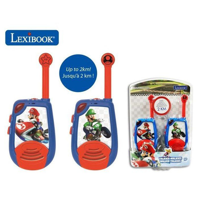 Lexibook,  Mario, Talkies-Walkies 200m, Jeu de Communication pour Enfant, 2 canaux de Communication, Piles