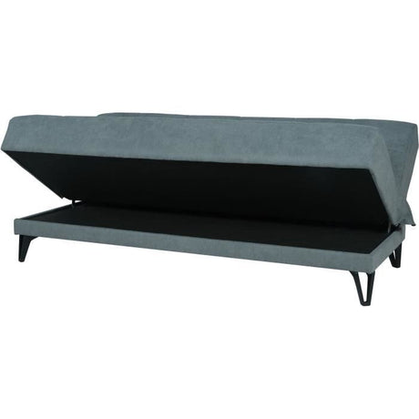 Banquette convertible 3 places - LIMRA - Tissu menthe- 2 coussins - 190 x 87 x 87 cm
