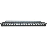 Panneau de brassage 24 ports + 24 noyaux keystone RJ45 Cat.6a - LINEAIRE - KIT5024AS - Courts - Blindés