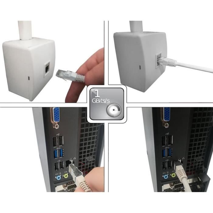 Câble RJ45 Cat.6 blindé F/UTP - LINEAIRE - PCC6FD - 2 m