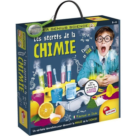 Laboratoire chimie - LISCIANI - I'm a Genius - Secrets de la chimie - 50 expériences - Matériel complet - Activités sűres