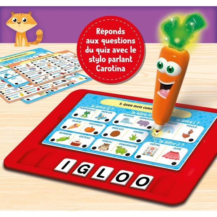Jeu éducatif - LISCIANI - Carotina - Stylo parlant - Grand jeu vocabulaire - Alphabet interactif - Des 3 ans