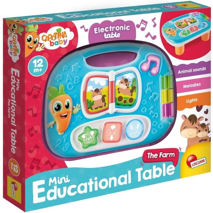 La Ferme - Mini table éducative - CAROTINA BABY - Découverte des animaux, sons et mélodies
