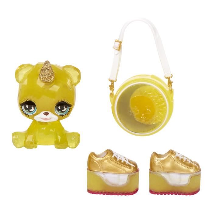 Rainbow High Poupée Mannequin avec Kit de Slime et Animal de Compagnie - Sunny (Jaune) - Poupée Pailletée 28 cm avec Kit de Slime