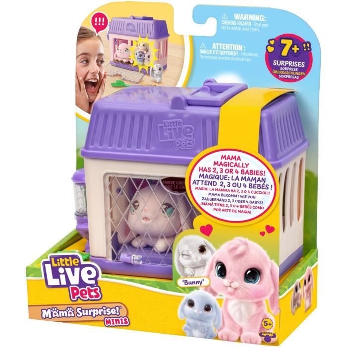 Set de jeu - LITTLE LIVE PETS - Mama Surprise Lapins - Bébés inclus - Accessoires personnalisables