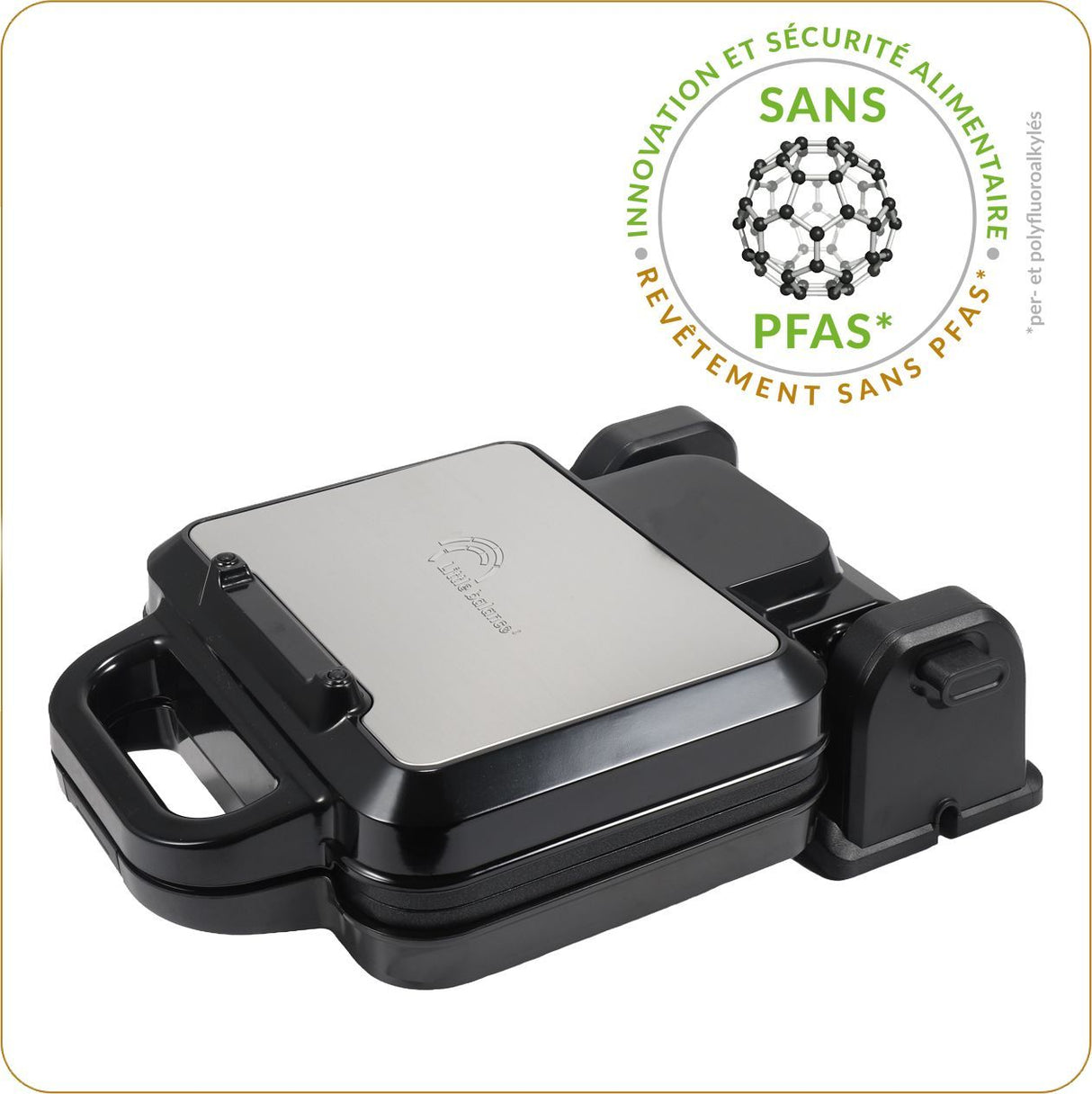 Gaufrier LITTLE BALANCE - Flip Gaufres - Dimensions 22x18cm - Fonction réversible - 1200W