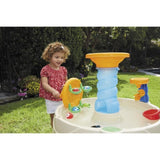 Table de Jeux d'Eau Bleue - LITTLE TIKES - Table d'Eau Spirale - PVC - Roues hydrauliques