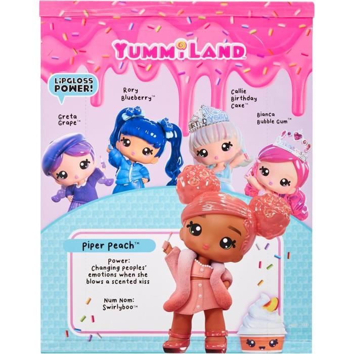Yummiland - Grande poupée 25 cm a coiffer et câliner - Animal de compagnie + baumes a levre parfumé - Pia - Des 4ans