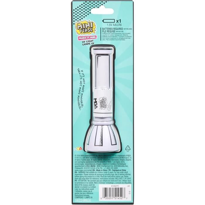 MGA Miniverse - Lampe a U.V. -Seche tes créations en résine -1 secondes - 8 ans et plus - Aléatoire