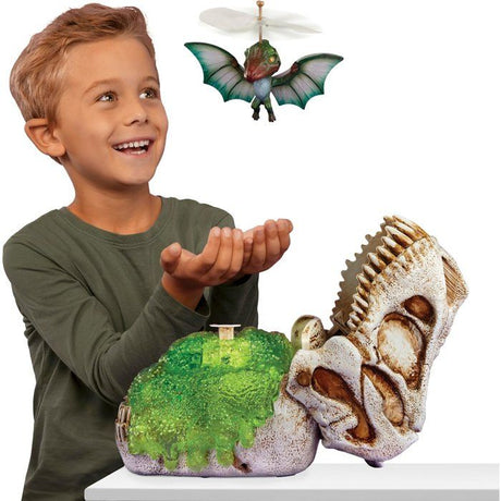 GrossMos Flying - Découvre ton dinosaure volant - Vert - 3 modeles a collectioner
