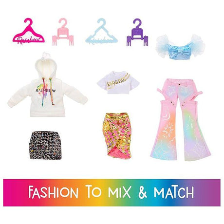 Rainbow High - Amaya's Rainbow Closet Playset -  Poupée exclusive incluse - Tenues - Chaussures - Sacs - Porte-vetements - Des 4 ans