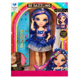 Rainbow High Poupée Mannequin Be Dazzling - Genevieve Bleu - 28 cm - Pierres précieuses scintillantes et accessoires inclus