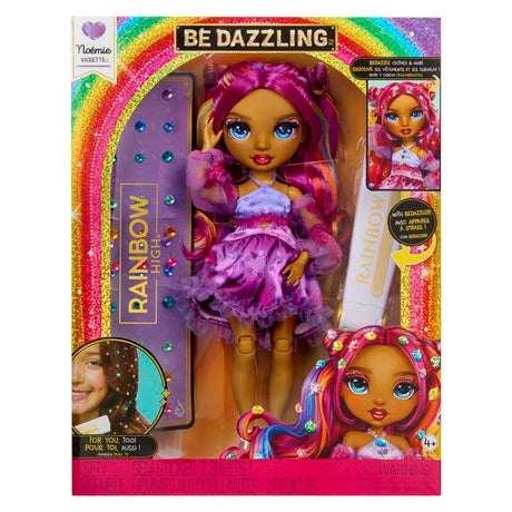 Rainbow High - Poupée Mannequin Be Dazzling - Noemie Violette - 28 cm - Pierres précieuses scintillantes et accessoires inclus
