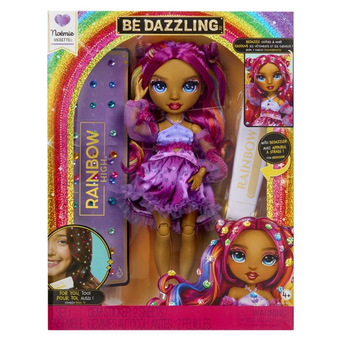 Rainbow High - Poupée Mannequin Be Dazzling - Noemie Violette - 28 cm - Pierres précieuses scintillantes et accessoires inclus