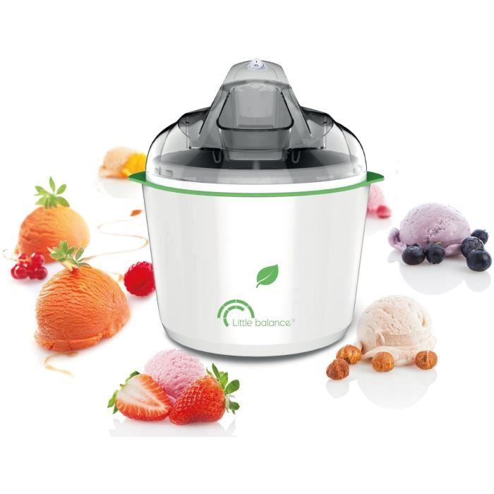 Sorbetiere LITTLE BALANCE - Happy Sorbets - Capacité 1,5L - Préparation rapide: 30min - 12W
