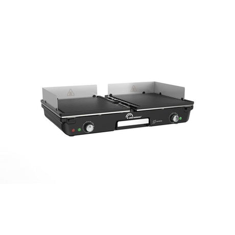 Plancha électrique - LITTLE BALANCE - Dual 2000 Nopifas - 2000 W - 2 zones indépendantes - Sans PFAS - Noir