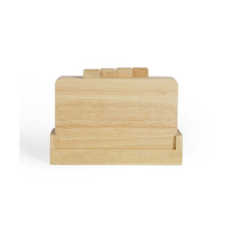 Set de 4 planches a découper - LIVOO - MES142 - Bois d'hévéa - Avec languettes 26 x 18 cm - Support de rangement
