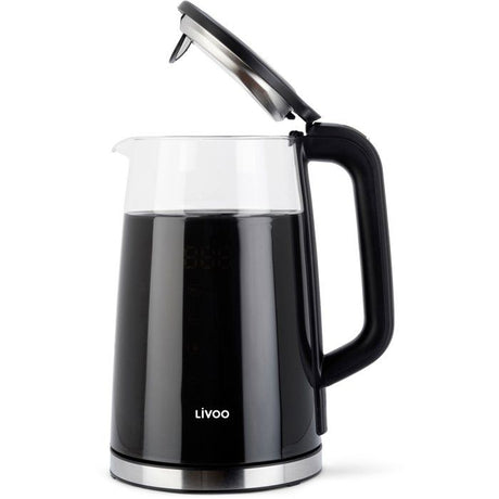 Bouilloire digitale - LIVOO - DOD198 - 2200 W - 1,7 L - Verre transparent