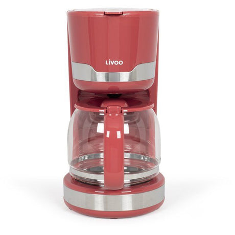 Cafetiere électrique - LIVOO - DOD201RC - 1000 W - 1,5 L - 12 a 14 tasses - Rouge chili