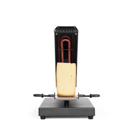 Appareil a raclette traditionnel - LIVOO - DOC314 - 600W - 6 a 8 personnes - Porte fromage amovible, coulissant, 360° - 2 spatules