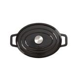 Cocotte ovale - LIVOO - MEP129N - 4,5 L - Fonte émaillée - Couvercle avec picots - Tous feux - 29 x 22 cm