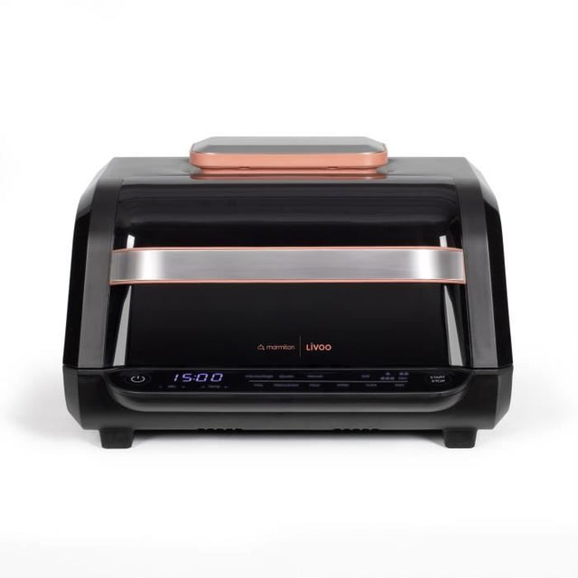 Friteuse sans huile et grill - LIVOO - Livoo x Marmiton - DOC305 - 6 L - 1500-1700 W - 2 en 1 - 8 programmes - 4 réglages de chauffe