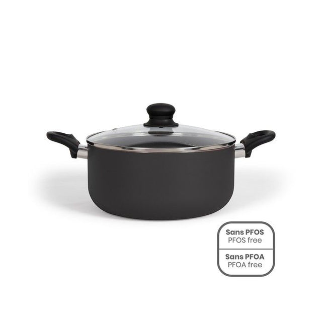 Faitout - LIVOO - MEP150R - 24 cm - Antiadhésif sans PFOA ni PFOS - Poignées silicone - Tous feux dont induction