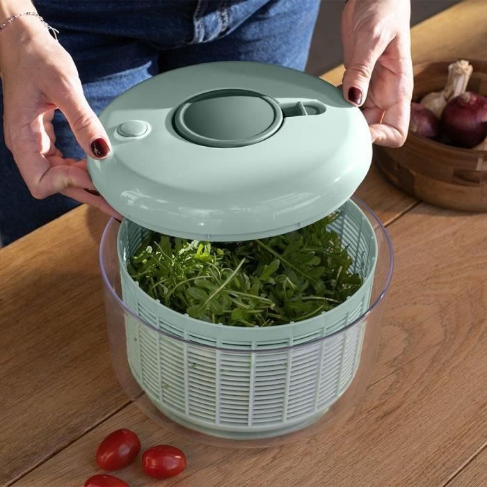 Essoreuse a salade - LIVOO - MEN433 - 3,5 L - Essorage manuel - Couvercle avec égouttoir - Compatible lave-vaisselle