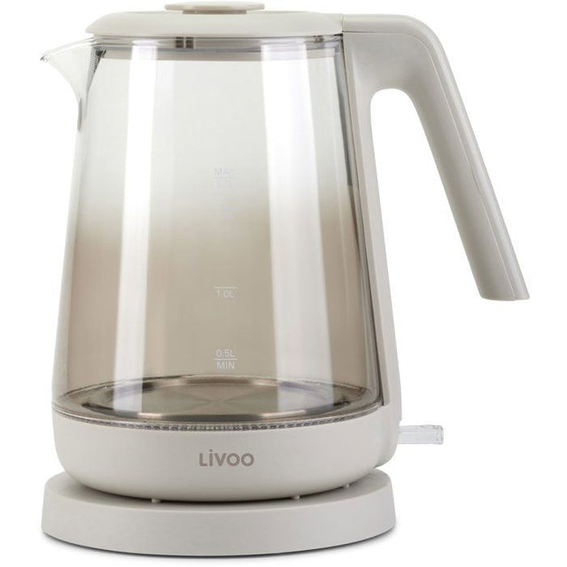 Bouilloire - LIVOO - DOD216G - 2200 W - 1,7 L - Verre / Gris