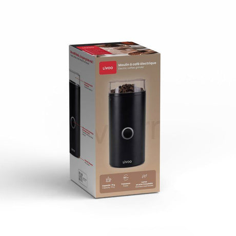 Moulin a café électrique - LIVOO - DOD219N - 180 W - 12 tasses - Noir