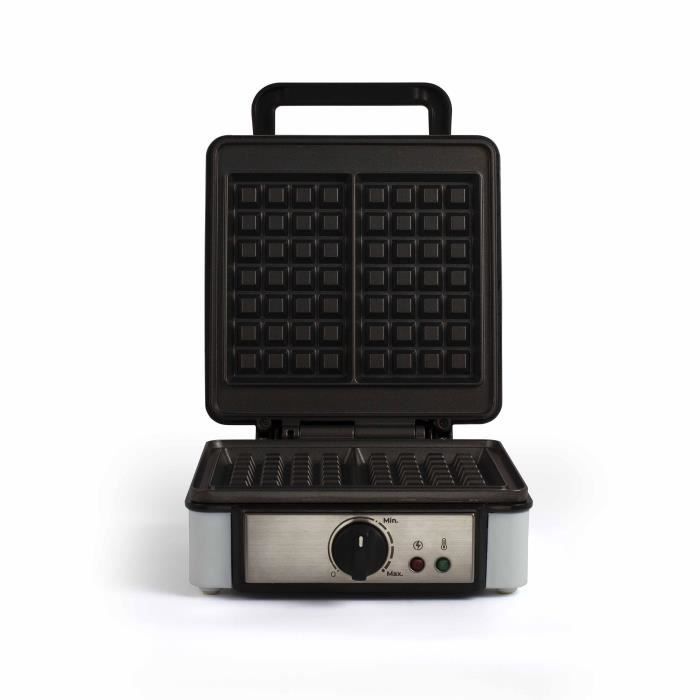 Gaufrier avec thermostat ajustable - LIVOO - DOP206 - 1200W - 2 gaufres - Antiadhésif - Surface 14,5 x 17,5 cm - Témoins lumineux