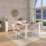 Buffet bas - LOFT - Chene / Blanc - 3 portes - 3 tiroirs - PARISOT