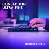 Clavier gamer - Filaire - Logitech G - G515 TKL - AZERTY - Mécanique - RGB - Noir