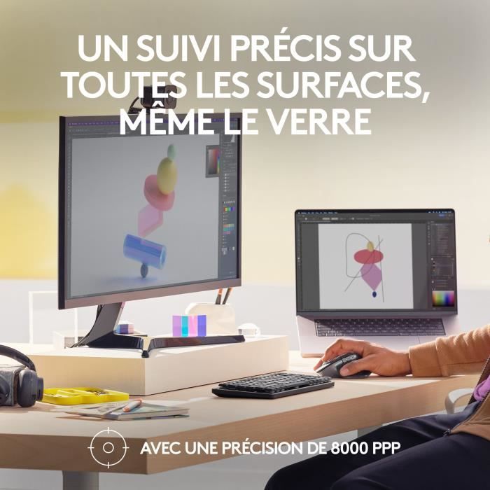 Souris - Sans fil - Logitech - MX Master 3S - Gris Sideral - Pour Mac