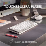 Clavier - Sans fil - Logitech - MX Mechanical Mini -AZERTY - Rétroéclairé - Pour Mac - Gris pâle