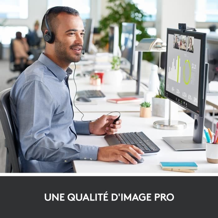Webcam - Full HD 1080p - Logitech - C920 S - Microphone intégré