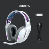 Casque gamer - Sans fil - Logitech G - G733 Lightspeed - PS5, PS4, PC, MAC - Blanc