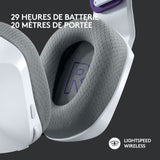 Casque gamer - Sans fil - Logitech G - G733 Lightspeed - PS5, PS4, PC, MAC - Blanc