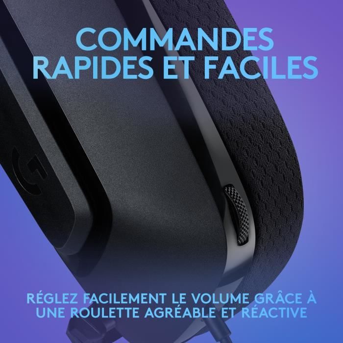 Casque gamer - Filaire - Logitech G - G335 - PS5, PS4, Xbox, Switch, PC - Noir