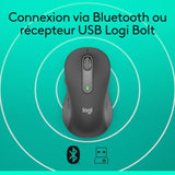 Souris - Sans fil - Logitech - Signature M650 L - Graphite - Droitier