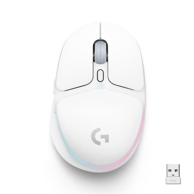Souris Gamer - Sans fil - Logitech G - G705 - Blanc