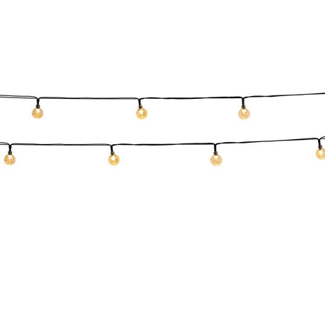 Guirlande lumineuse solaire extérieure - LUMISKY - FESTY WHITE - 20 globes LED - Blanc chaud - 5,8 m