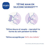 Lot de 2 Biberons - MAM - Easy Start - Anti-colique - 160 ml - Tétine débit 1 - Lilas + Sable