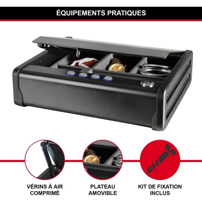 Petit Coffre-fort MASTERLOCK MLD08E - Combinaison Electronique - Idéal pour chéquiers, argent liquide, bijoux, passeports