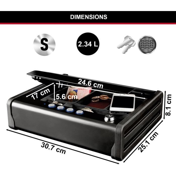 Petit Coffre-fort MASTERLOCK MLD08E - Combinaison Electronique - Idéal pour chéquiers, argent liquide, bijoux, passeports