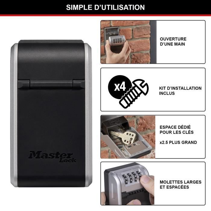 Armoire de sécurité Masterlock Boîte ŕ clés 5481EURD Format L