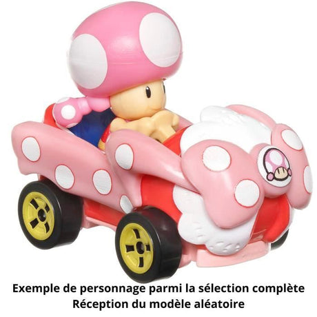 Hot Wheels - Véhicule Mario Kart (modele aléatoire) - Petite Voiture  - 3 ans et + GBG25