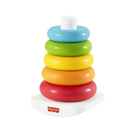 Fisher-Price - Pyramide arc-en-ciel - Jouet d'éveil 1er âge - Des 6 mois GRF09