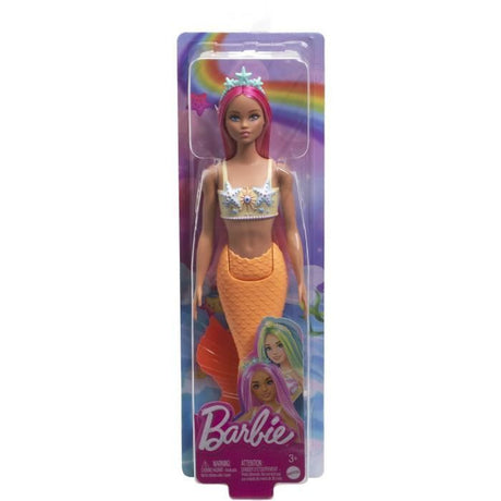 Barbie - Poupées Sirenes avec cheveux et nageoires colorés et serre-tete HRR05