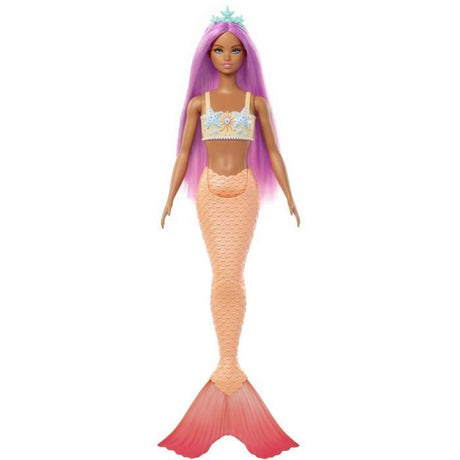 Barbie - Poupées Sirenes avec cheveux et nageoires colorés et serre-tete HRR05